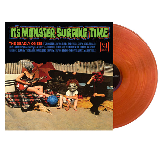 The Deadly Ones It's Monster Surfing Time (All-Analog) Vinyl Halloween Vinyl Record Orange