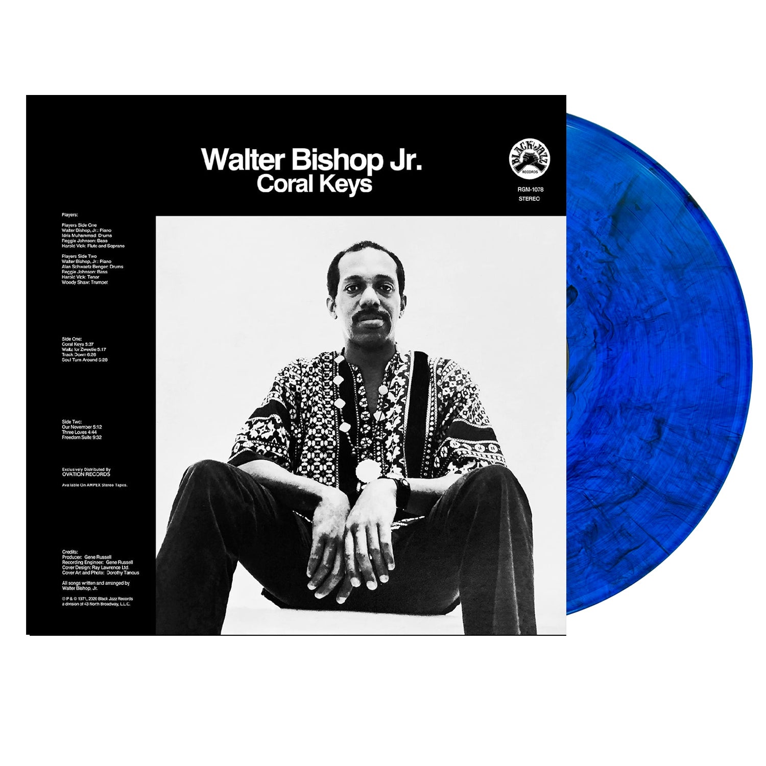 Walter Bishop Jr. Coral Keys Blue with Black Swirl Vinyl
